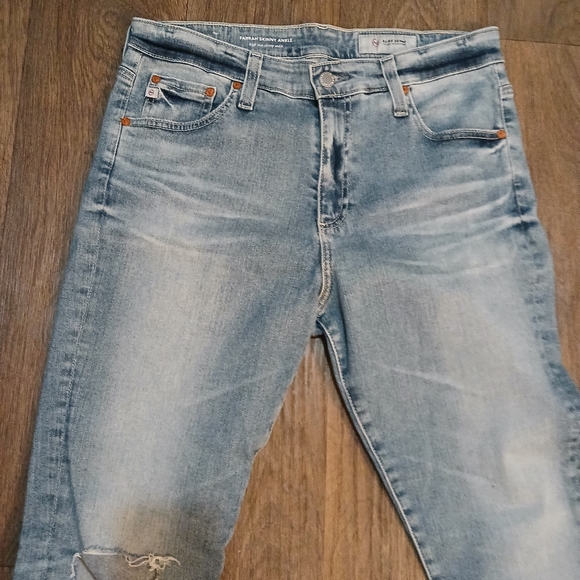 AG Adriano Goldschmied Women's Farrah AG-ed High-Rise Skinny Ankle Jeans. - Picture 7 of 16